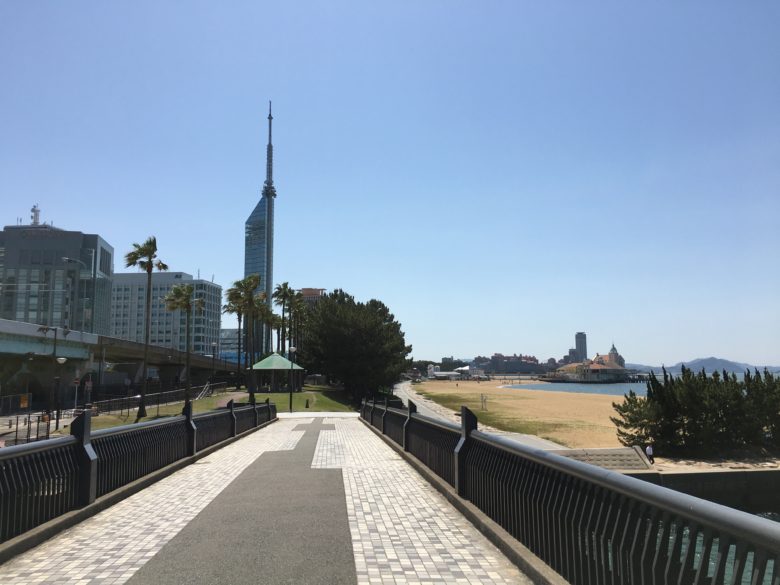 地行浜地区　なぎさ橋　百道　福岡タワー